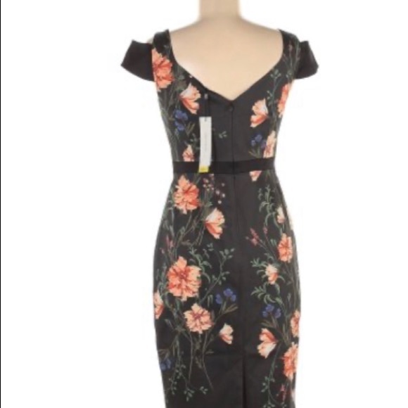 Karen Millen floral midi sheath dress. Size 2. NWT - Picture 4 of 12